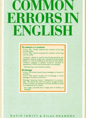 COMMON ERRORS IN ENGLISH BY DAVID JOWITTT & SILA