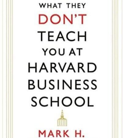 WHAT THEY DON`T TEACH YOU AT HARVARD BUSINESS SCHOOL BY MARK H. McCORMACK